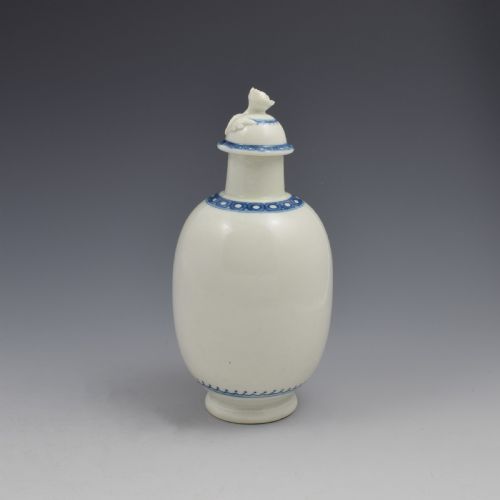 First Period Worcester Porcelain Tea Canister Ex-zorensky