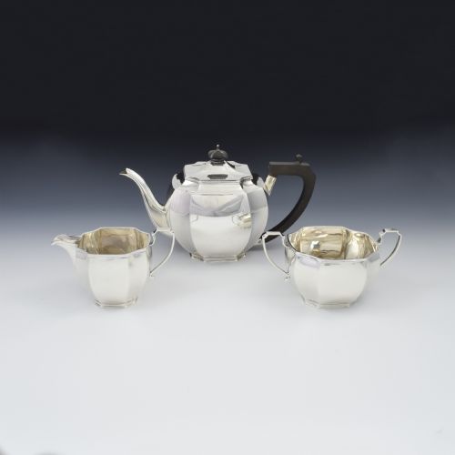 Art Deco Sterling Silver Tea Set Mappin & Webb 1932