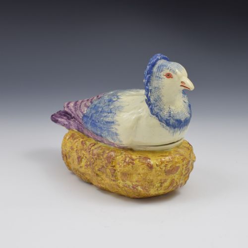 Staffordshire Pearlware Pottery Dove / Pigeon Tureen C.1820