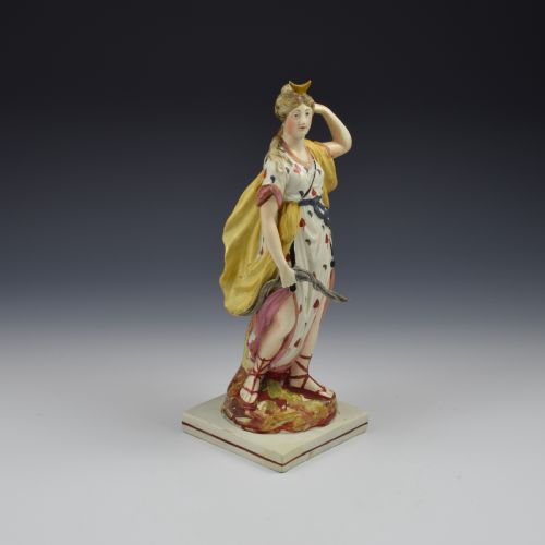 fig 1. Large Staffordshire Pottery Pearlware Figure Of Diana c.1820