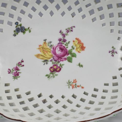 fig 2. Fine Large Chelsea Red Anchor Porcelain Basket c.1750-1758