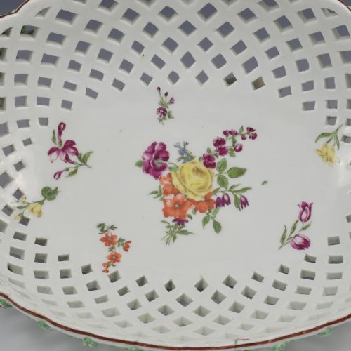 fig 2. Fine Large Chelsea Red Anchor Porcelain Basket c.1750-1758