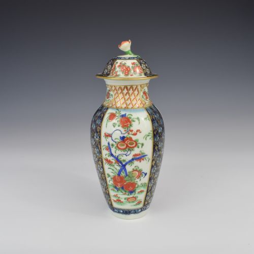 fig 1. First Period Worcester Porcelain Kakiemon Vase & Cover Ex-Zorensky