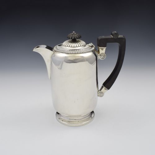 George V Large Silver Hot Water Jug / Coffee Pot