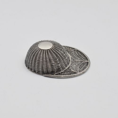 fig 1. Georgian Silver Filigree Jockey Cap Caddy Spoon
