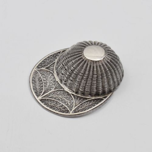 Georgian Silver Filigree Jockey Cap Caddy Spoon