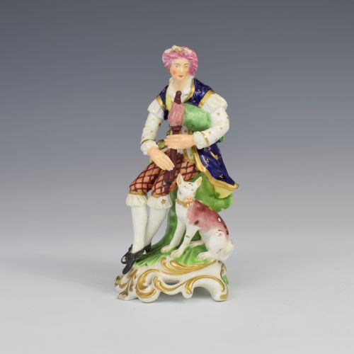 Bloor Derby Porcelain Figure Shepherd "Sitting Piper" No. 301