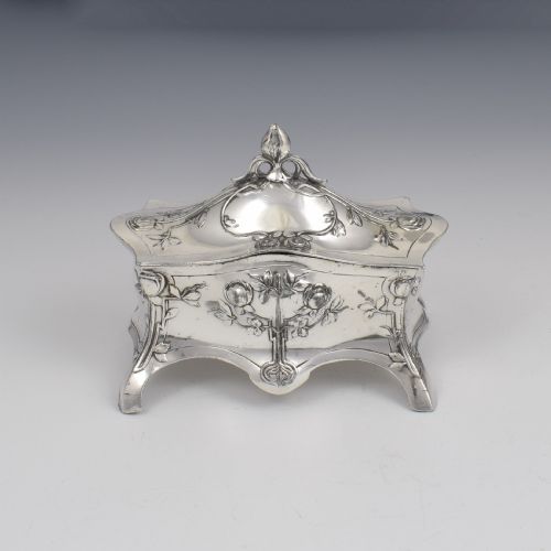 Wmf Art Nouveau Jugendstil Silver Plated Jewellery / Ring Box
