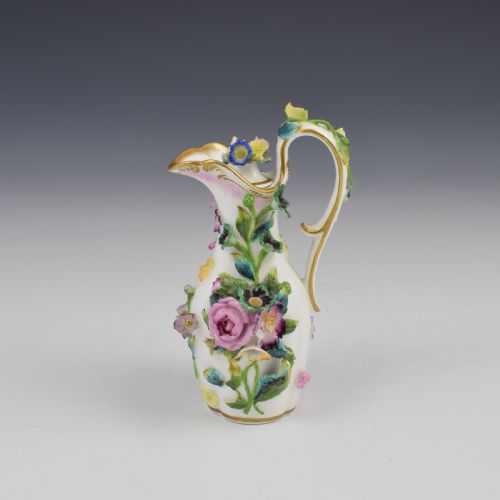 Minton Porcelain Miniature Flower Encrusted Ewer Scent Bottle C.1840
