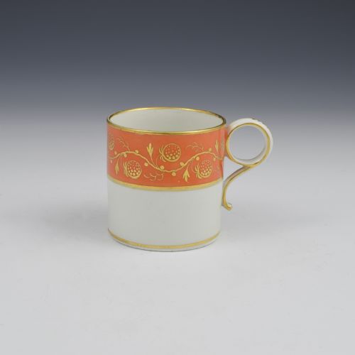 Barr Period Worcester Porcelain Strawberries Coffee Can C.1805
