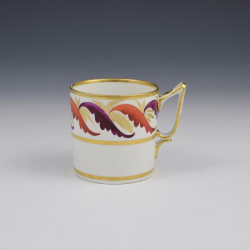 Fine Georgian Derby Porcelain Coffee Can Ear Shape Handle C.1815