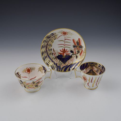 fig 1. Spode Porcelain Imari Trio (Cup & Saucer) Banana Tree Pattern 2214 c.1815