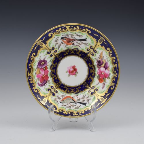 fig 1. Coalport Porcelain Coffee Cup & Saucer Bird Pattern 759 c.1820