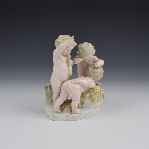 fig 1. Meissen Porcelain Figure Group Of Putti As Summer c.1860
