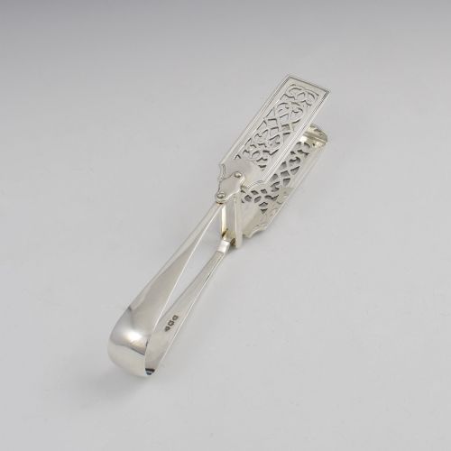 Pair of Victorian Silver Asparagus Servers / Tongs