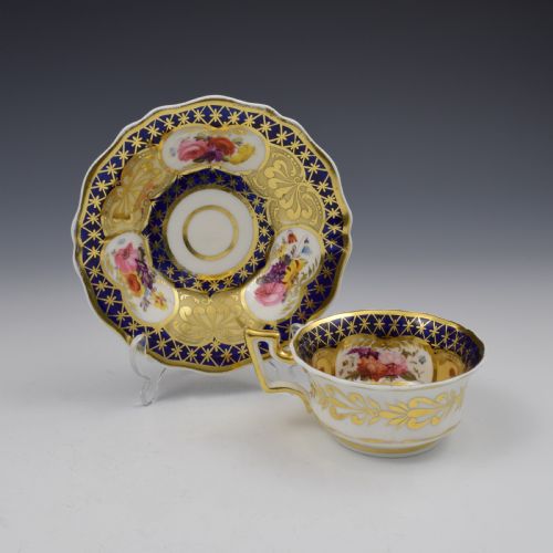 fig 1. Ridgway Porcelain Tea Cup & Saucer Pattern 2/1114 / 2/1178 c.1820