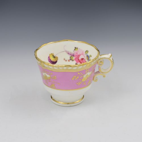 H & R Daniel Porcelain Gadrooned Coffee Cup Pattern 3877 C.1825
