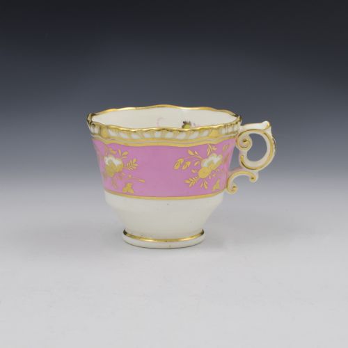 fig 1. H & R Daniel Porcelain Gadrooned Coffee Cup Pattern 3877 c.1825