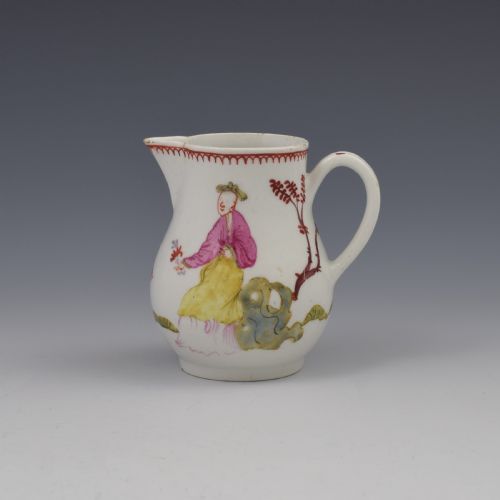 Bow Porcelain Mandarin Pattern Sparrow Beak Cream Jug C.1760