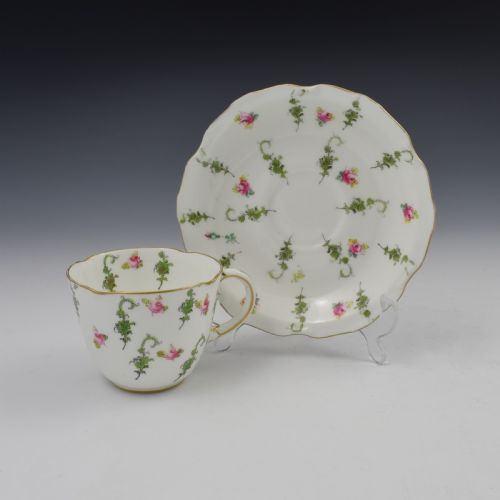Edwardian Royal Crown Derby Porcelain Cup & Saucer 6840