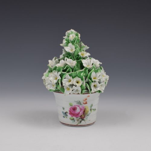 18th Century Derby Porcelain Vase of Flowers C.1765