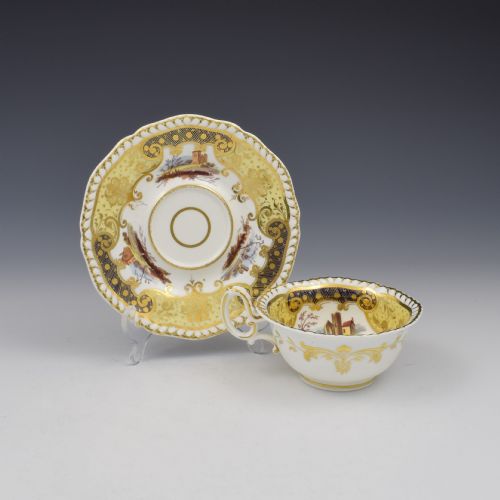 H & R Daniel Porcelain Tea Cup & Saucer Pattern 4111 C.1825