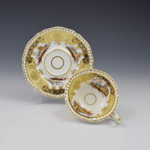 fig 1. H & R Daniel Porcelain Tea Cup & Saucer Pattern 4111 c.1825