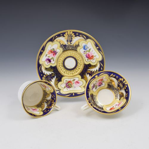 fig 1. H & R Daniel Etruscan Shape Cup & Saucer Trio Pattern 3859 c.1820