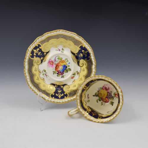 fig 1.
H & R Daniel Porcelain Second Gadroon Coffee Cup & Saucer Pattern 4058 c.1825