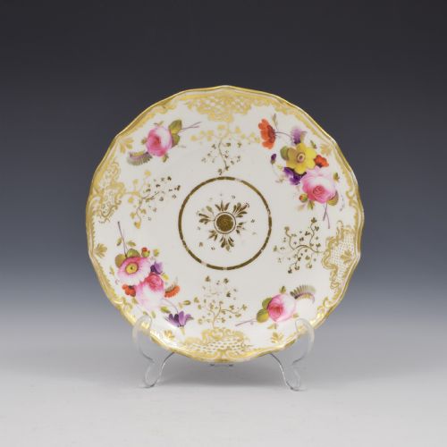 fig 1. Coalport Porcelain No 7 Shape Tea & Coffee Cup & Saucer Trio c.1830
