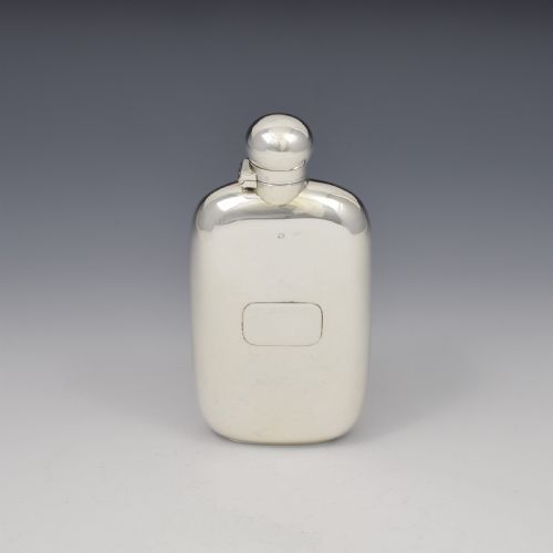 Victorian Sterling Silver Hip / Spirit Flask 1897