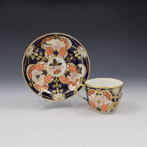 Coalport Porcelain Cup & Saucer C.1810 Imari Pattern 504