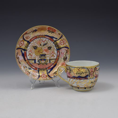 Coalport Porcelain Imari Pattern Cup & Saucer C.1810