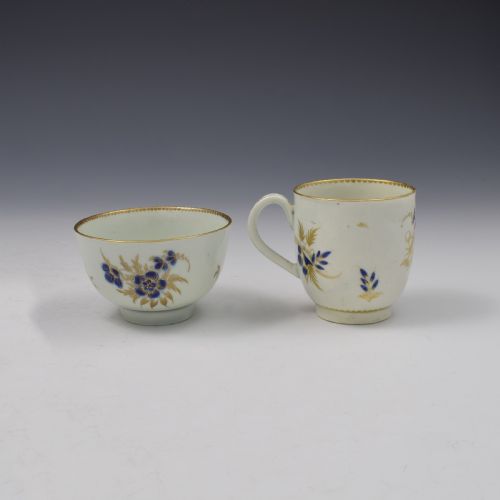 fig 2. First Period Worcester Porcelain Cup & Saucer Trio c.1785