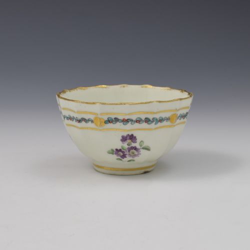 fig 1. Chelsea Derby Porcelain Fluted Tea Bowl c.1770-1775