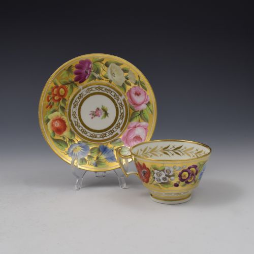Fine Regency Coalport Marquis of Anglesey Tea Cup & Saucer C.1815