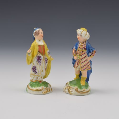 fig 1. Pair Derby Porcelain Figures Small Turks c.1815
