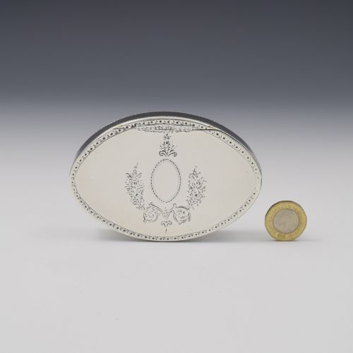 Very Large Georgian Silver Oval Snuff Box C.1800 Phipps & Robinson