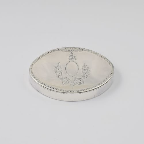 fig 1. Very Large Georgian Silver Oval Snuff Box c.1800 Phipps & Robinson