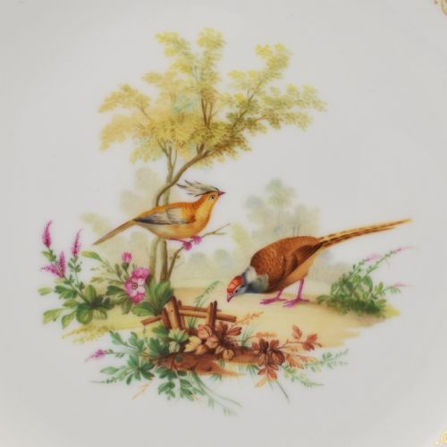 fig 1. Minton Porcelain Pheasants Birds Cabinet Plate Joseph Wareham c.1850