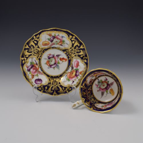 Regency Coalport Porcelain Tea Cup and Saucer C.1825