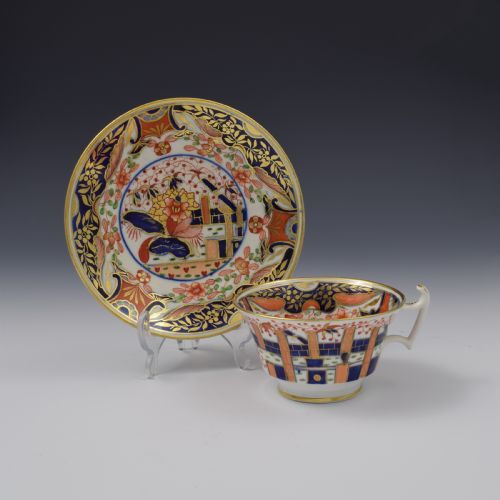 Regency Coalport Porcelain London Shape Tea Cup & Saucer Imari Japan 796