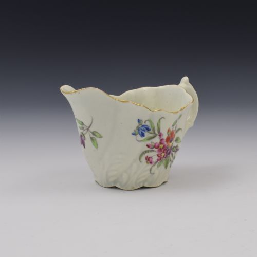 fig 1. First Period Worcester Porcelain Chelsea Ewer Creamboat c.1765