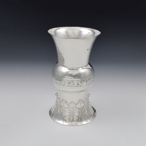 Large Edwardian Arts & Crafts Silver Vase Johnson, Walker & Tolhurst