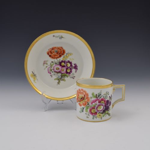 Meissen Marcolini Period Porcelain Coffee Can & Saucer C.1790