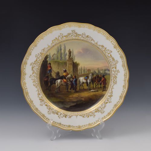 19th Century Meissen Porcelain Cabinet Plate Old Masters Style C.1860