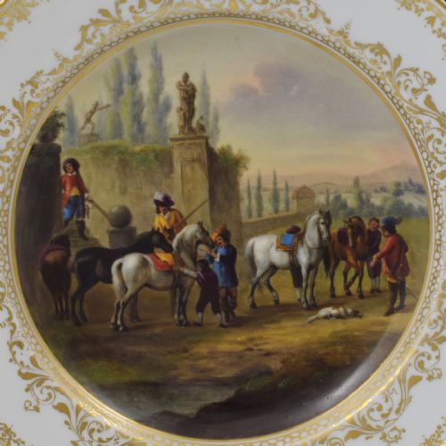fig 1. 19th Century Meissen Porcelain Cabinet Plate Old Masters Style c.1860