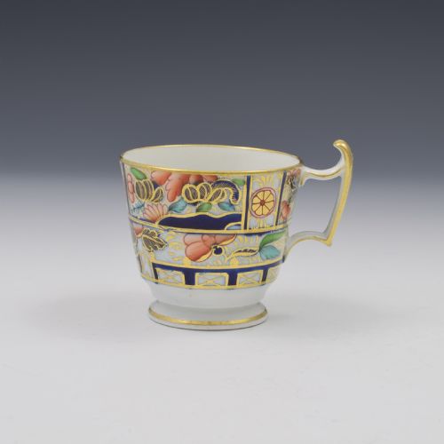 Georgian Coalport Porcelain Coffee Cup Pattern 136 C.1815 (With A/f Saucer)