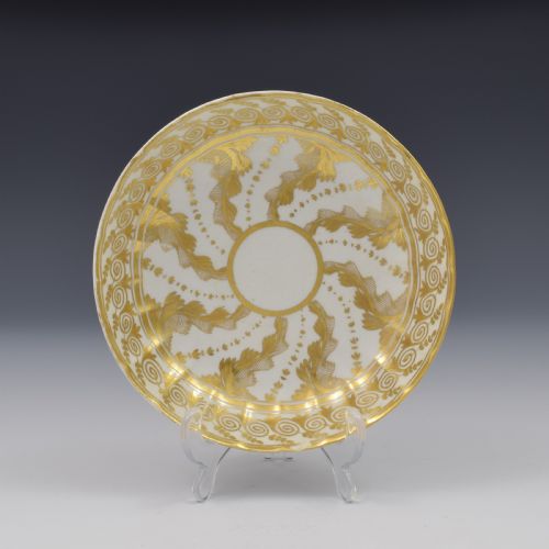 fig 1. Georgian Coalport Porcelain Faceted Tea Cup & Saucer c.1810