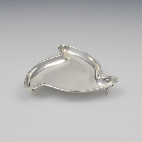 fig 1. Art Deco Silver Triskelion Shaped Trinket / Pin Dish